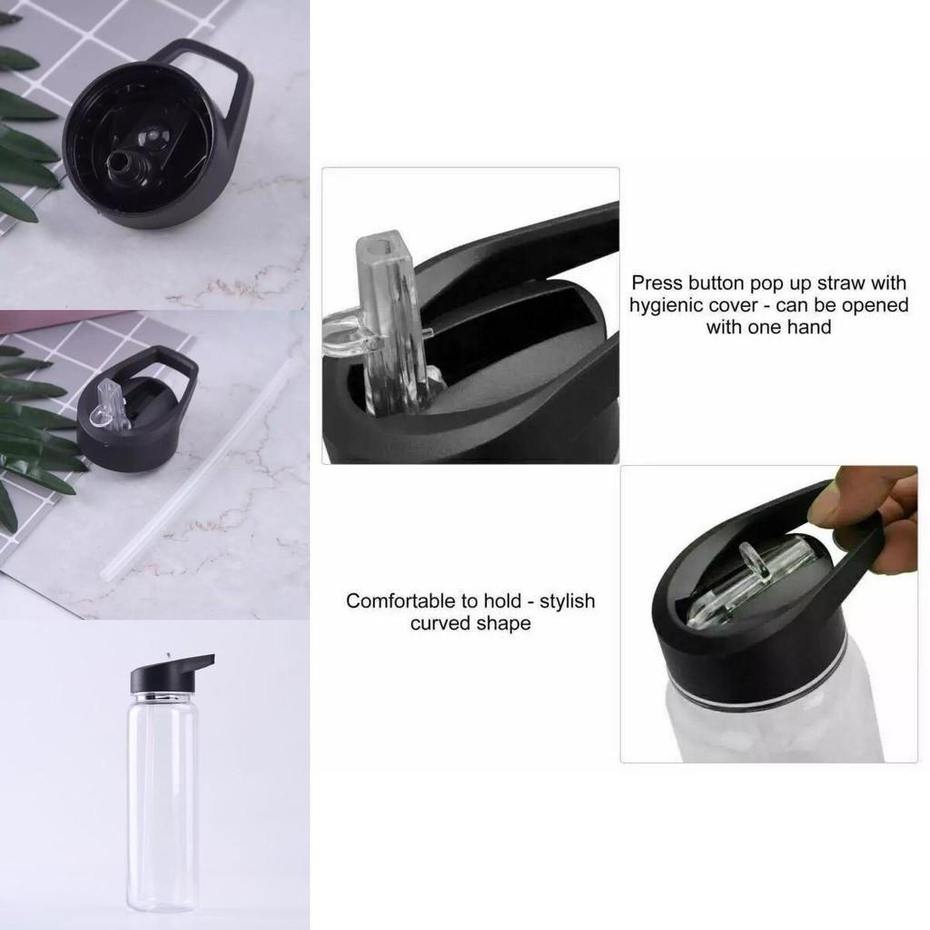 Convenient Leakproof Sports Water Bottle With Bpa Free Straw And Portable Handle