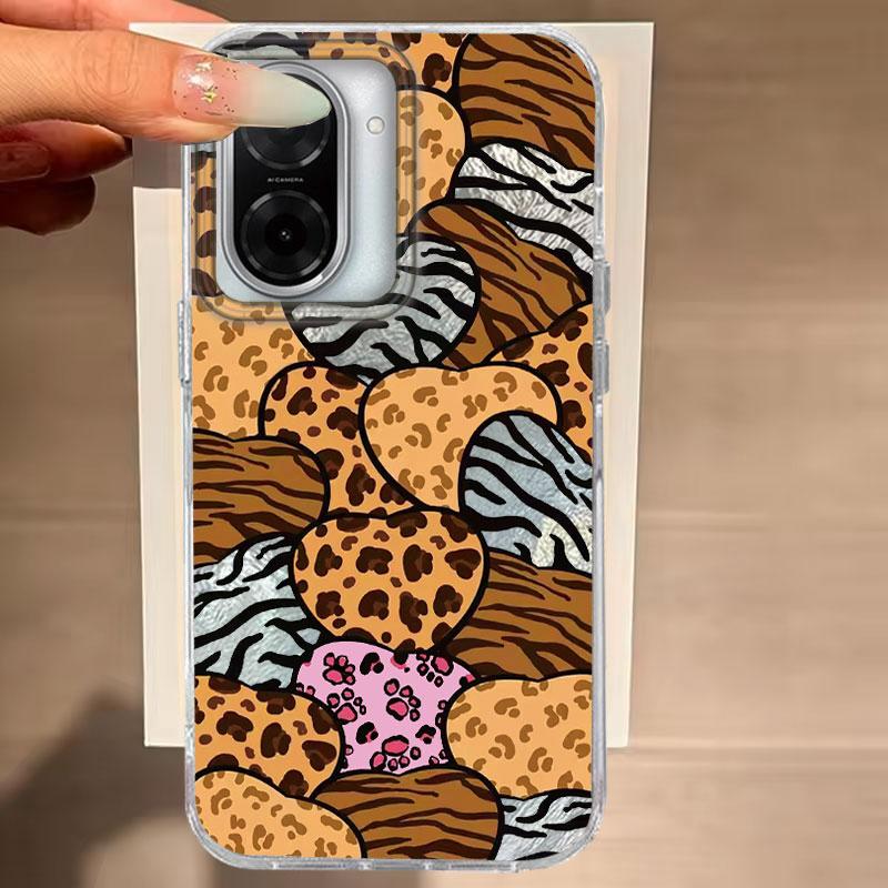 

For Redmi 14C 13C A3 Pro A3X 13 10 9A 9C 9 A2 A1 4G Phone Case Heart Leopard Vortex Pattern Fashion Protective Anti Fall Cover Redmi 10 4G