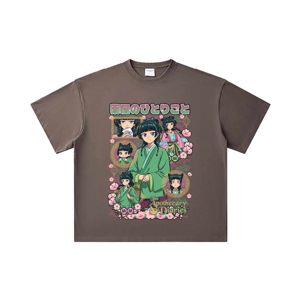 260 GSM Double Yarn 32 Count 100% Cotton Apothecary Diaries V2 Print Unisex Heavy Cotton T Shirt