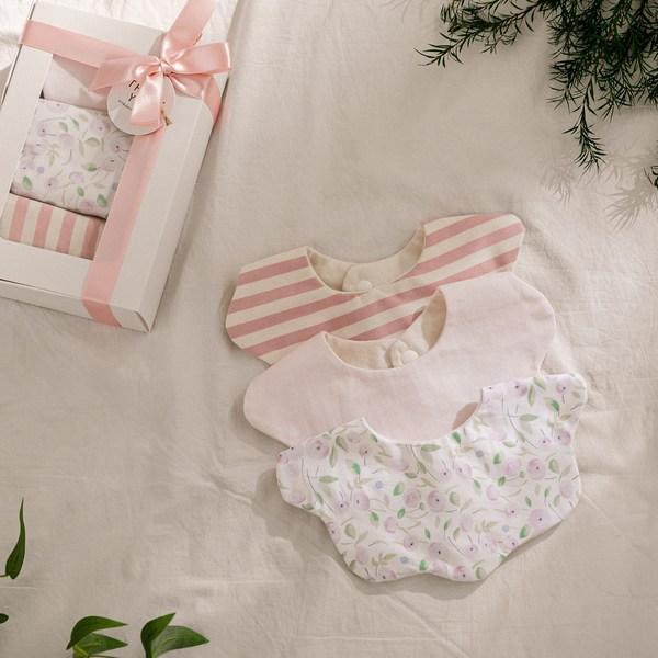 

Wooidong Geumson Pink Blossom Bib, корейские детские товары
