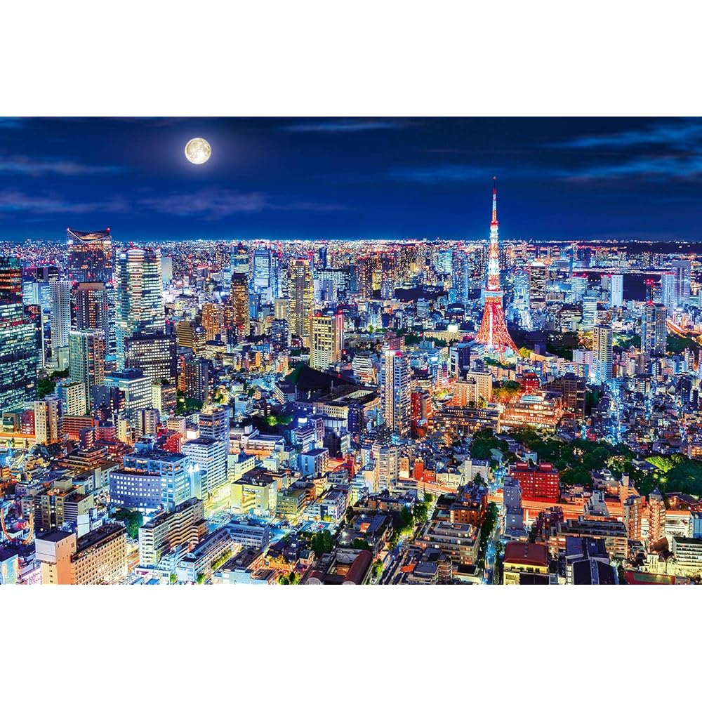 EPOCH 1000 Piece Jigsaw Puzzle Japanese Scenery Tokyo Night 50x75cm with Glue and Tool