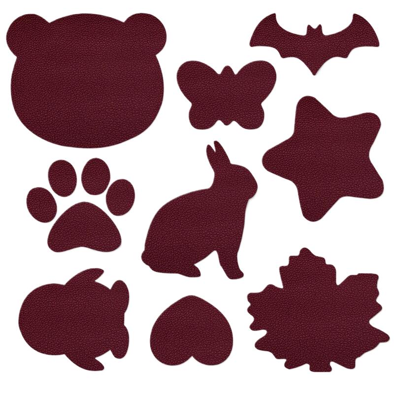 13Pcs/Set Self-Adhesive Leather Upholstery For Car Seat Sofa Chair Black Leather Repair Patch Refurbish Hole Artificial Stickers