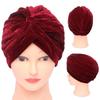 1 pezzo Moda Vogue Musulmano Fazzoletti in Velluto Dorato India Copricapo da Donna Cappello Caldo Berretto Nuovo