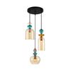 Lampa Wisząca Busco 3 E27 Czarny  Italux Pnd-30263-3A-Bro-Amb