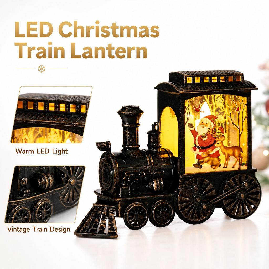 Elektrische Kerzenlicht-Eisenbahn, Weihnachtsdekoration Nachtlicht für Party-Gastgeschenke und Geschenke