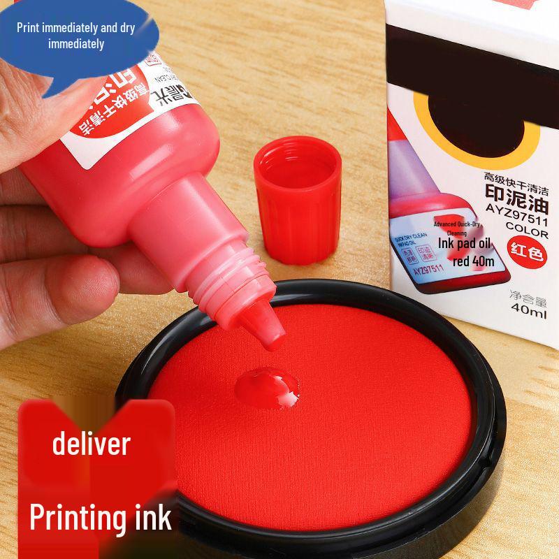 Signet Quick-Dry Red Round Ink Pad for Office Use