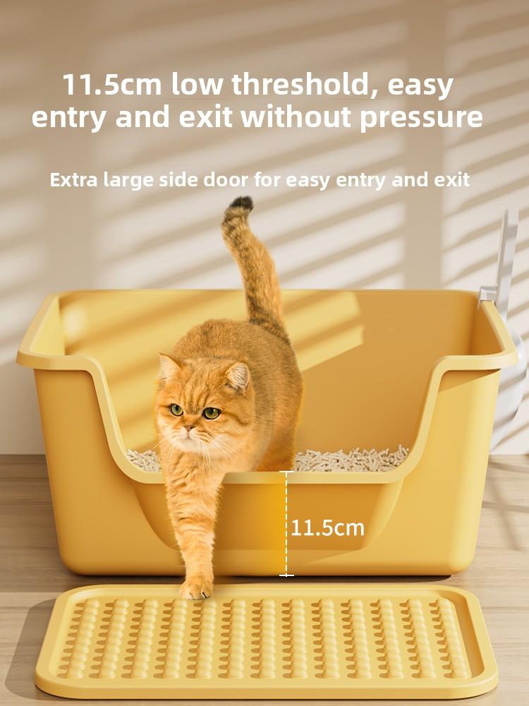 Extra Large Open-Top Litter Box Anti-Spla Giant Size Toilet for S Pet Supplies Sand Pan Special Large Size
