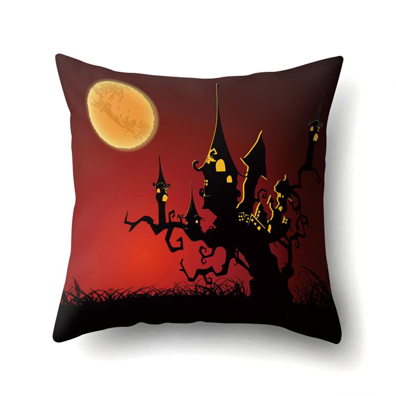 Halloween Pillow Cover Car Waist Pillow Pumpkin Sofa Cushion Cover Office Home Living Room Pillow Cover Premium