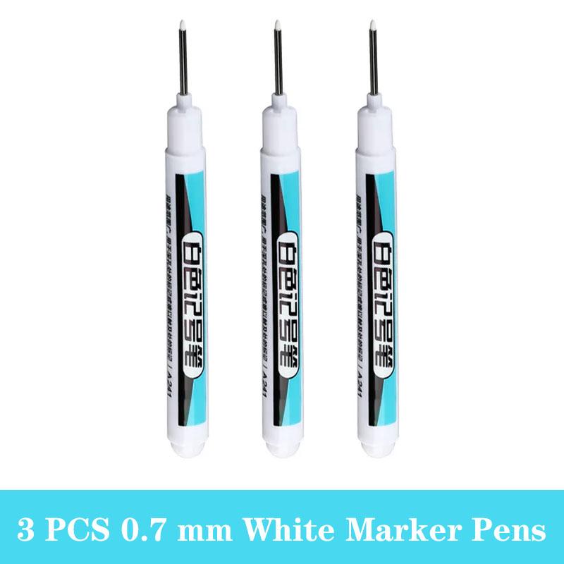 3/5 PCS White Permanent Paint Marker Set for Wood Rock Plastic Leather Glass Stone Metal Canvas Art Supplies Painting Supplies