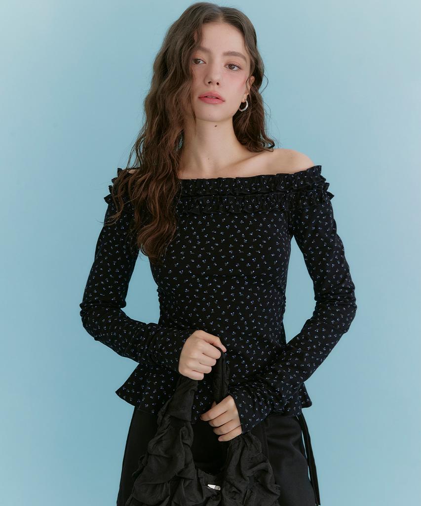 MICANE Minnie Off-Shoulder Frill Tee