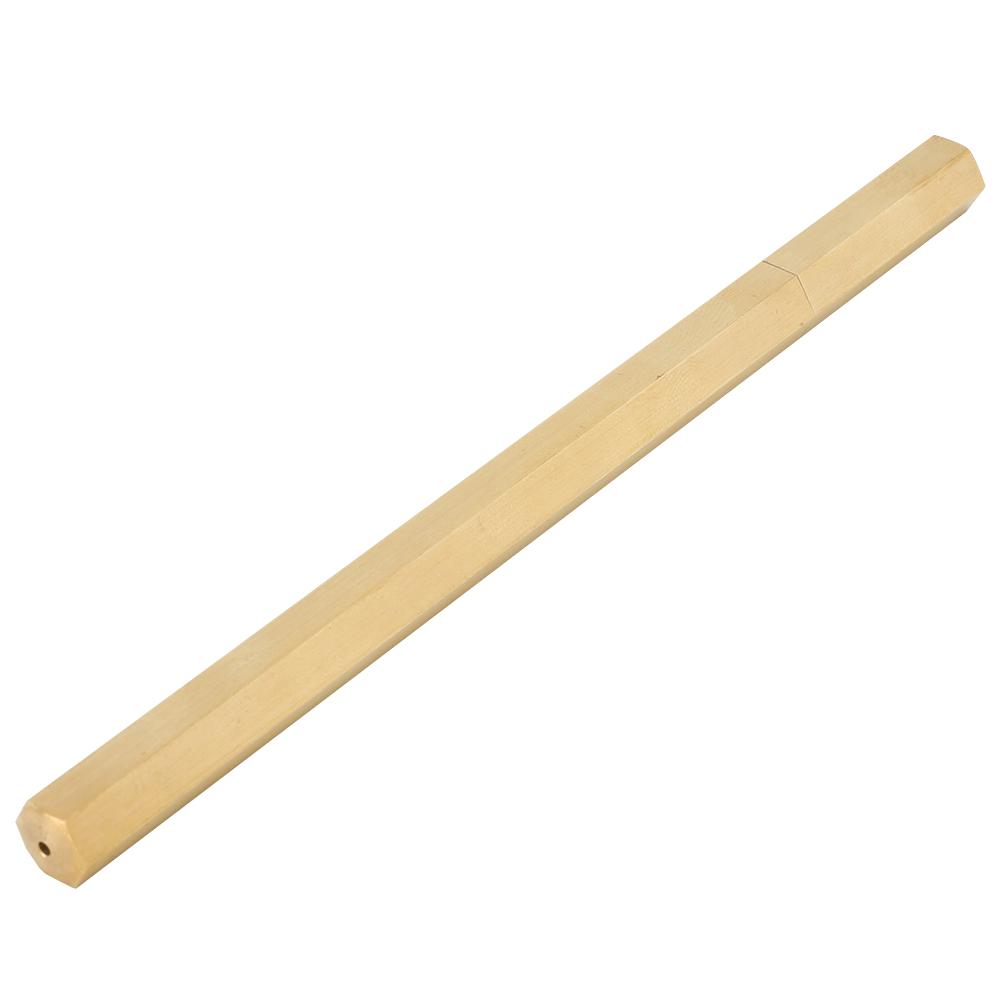 Brushed Brass Gel Pen Hexagon 0.5mm Writing Pen School Office Supplies Gift0.5mm without Scale