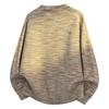 Men's New Autumn and Winter Gradient Sweater Pattern Round Neck Sweater Knitted Sweater