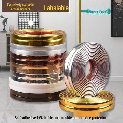 Waterproof Gold Yin-Yang PVC Self-Adhesive Decorative Corner Protector Strip