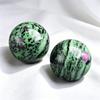 Natural Ruby in Zoisite Crystal Healing Sphere for Halloween Home Decor