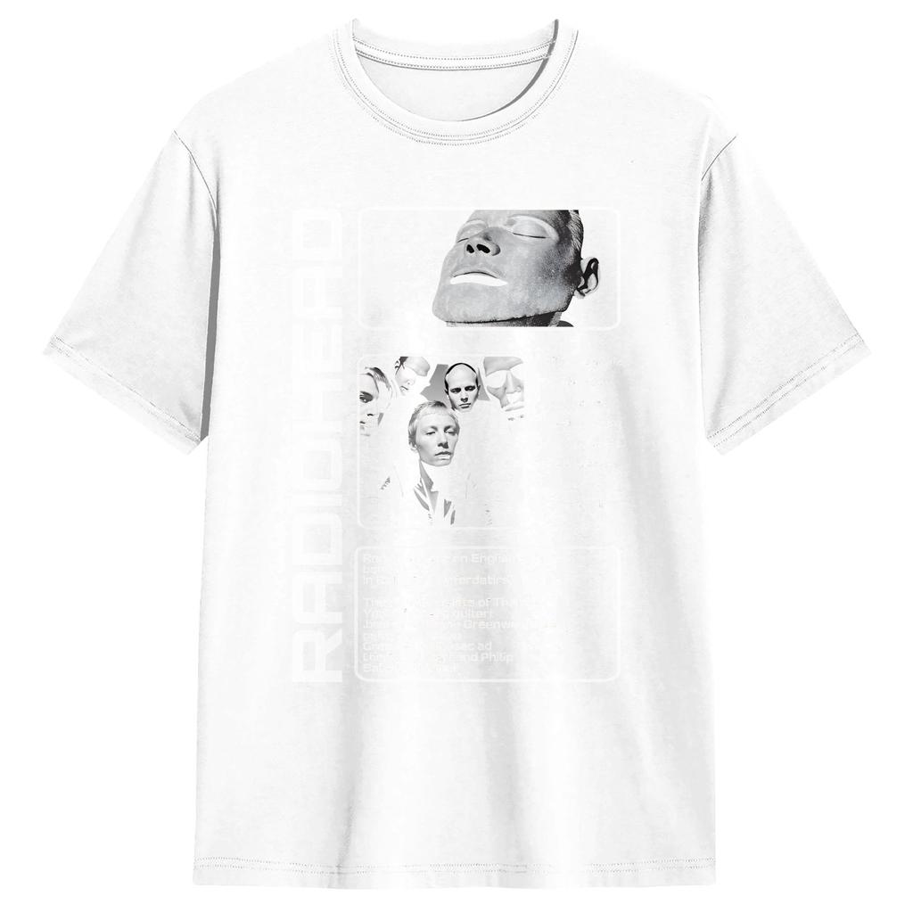Mens TShirts Radiohead Band Vintage 100 Cotton Tees Short Sleeve T Shirt Round Collar Clothes Plus Size