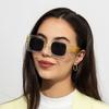 5pcs Vintage Square Sunglasses Women  Anti Ultraviolet  Brand Rectangle Sun Glasses Female Fashion Retro Small Eyeglasses UV400