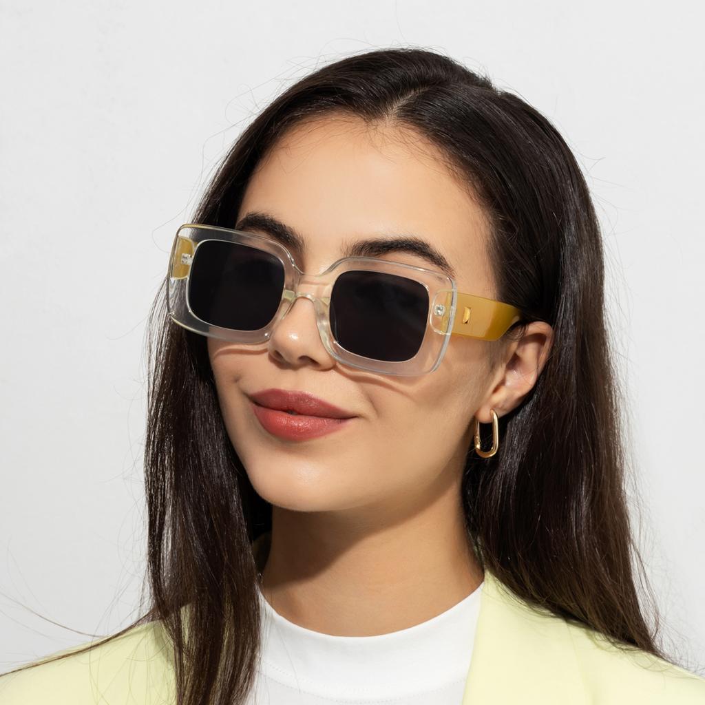 5pcs Vintage Square Sunglasses Women  Anti Ultraviolet  Brand Rectangle Sun Glasses Female Fashion Retro Small Eyeglasses UV400