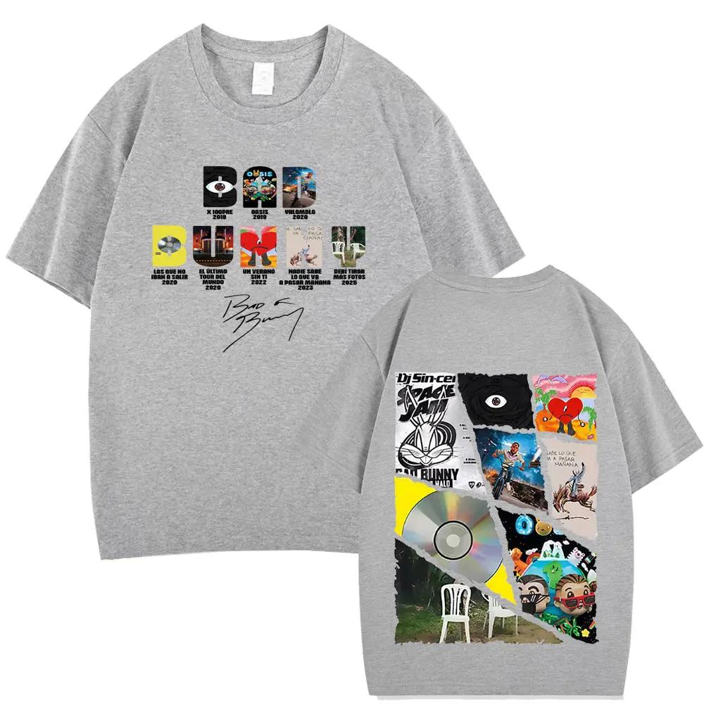 

Rapper Bad Bunny Tour Album Merch T Shirts Debi Tirar Mas Fotos DTMF Graphics T-shirts Men Hip Hop Oversized Cotton Fashion Tees XXXL