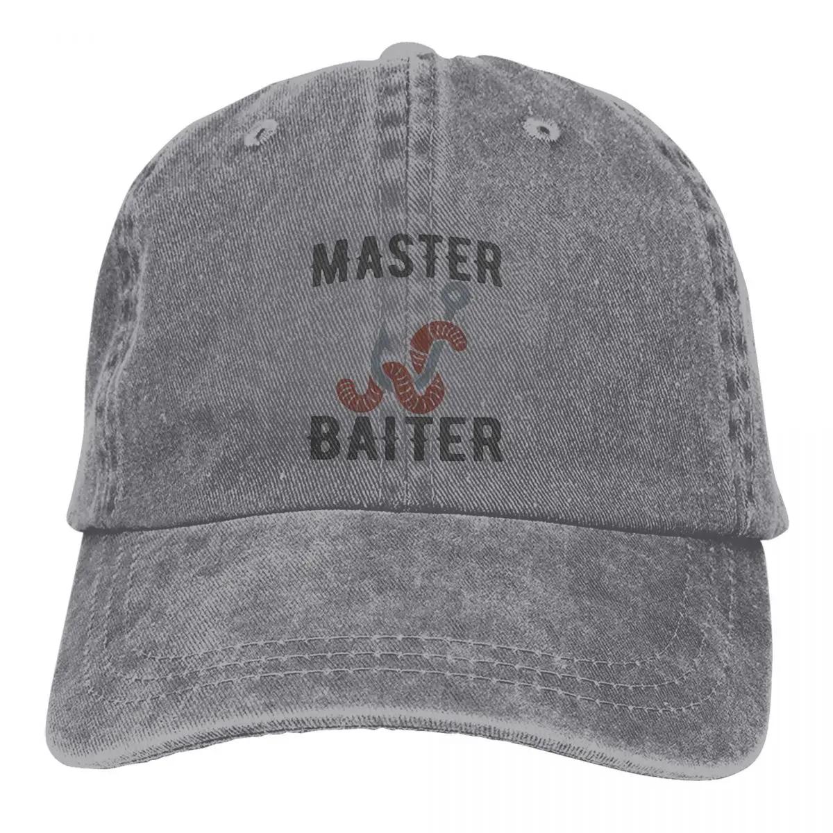 Master Baiter Funny FisherUnisex Classic Baseball Caps Peaked Cap Sun Shade Hats for Unisex Women Adjustable& 8Y
