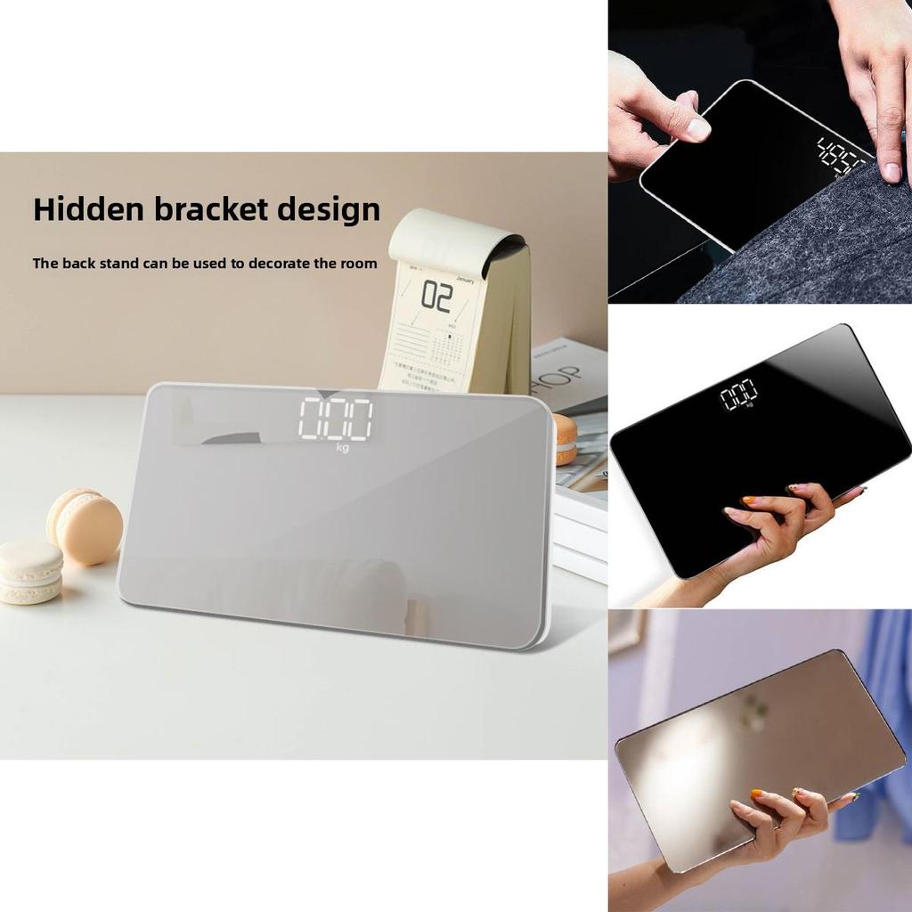 Mirror Body Weight Scale Portable Electronic Bathroom Scale For Dormitory And Home Use