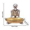 Decorazione Ciotola Caramelle Scheletro di Halloween Vassoio Contenitore Scheletro Vintage Piatto per Biscotti Frutta Gioielli Snack Ornamento Contenitore in Resina Spaventoso