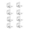 ZEXEF 1-20PCS Stainless Steel L-Shaped Corner Code 90 Degree Laminated Furniture Plate Hardware Right Angle Bracket Cabinets