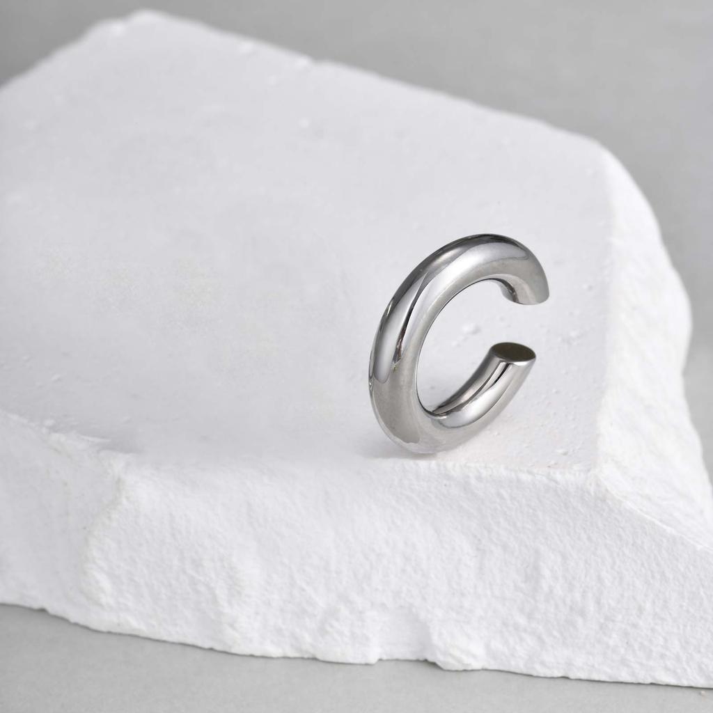 Punk Fake Piercing Ear Bone Clip Clip for Women Girl,Stainless Steel C-shaped Ear Clip,Personality Ear Cuff Jewelry Gift