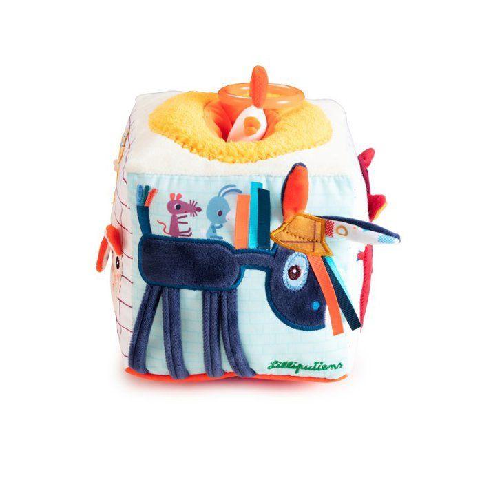 Activity Sound Cube - Lilliputiens - Farm - Soft Fabric - Teether - Animal Sounds
