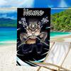 1pc Demon Slayer2 Beach Towel with Custom Name, Beach/Swimming/Bath/Picnic/Camping Towel, Suitable for Seaside Beaches