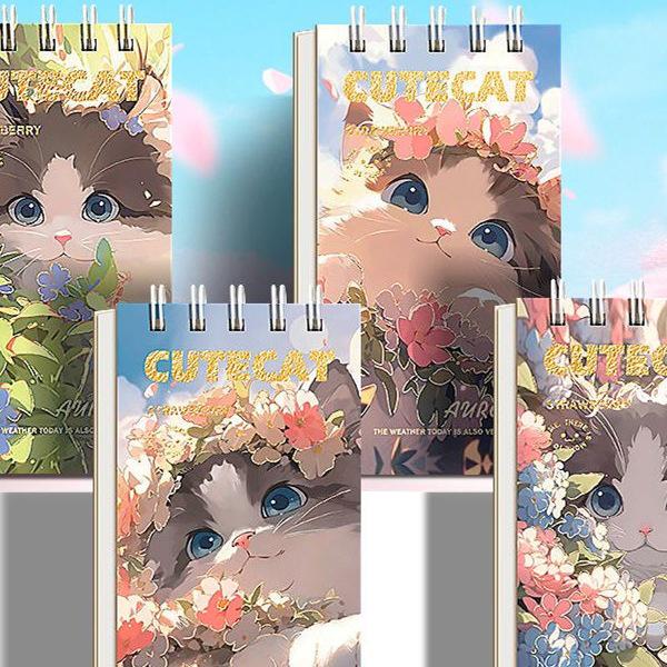 70K Cartoon Hardcover Top-bound Wire-o Pocket Notebook