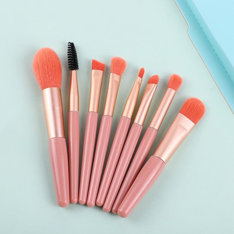 8pc Makeup brush set, Macaron brush portable concealer makeup brush, beauty tool powder blusher brush