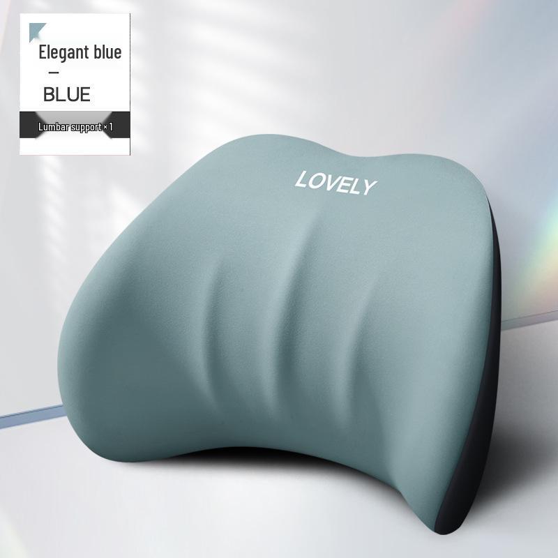 Car Memory Foam Headrest and Lumbar Support Cushion Set