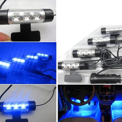 4 In1 Nterior Car Decorative Light Atmosphere Interior Lights Foot Lamps LED Light Glow Blue Lamp