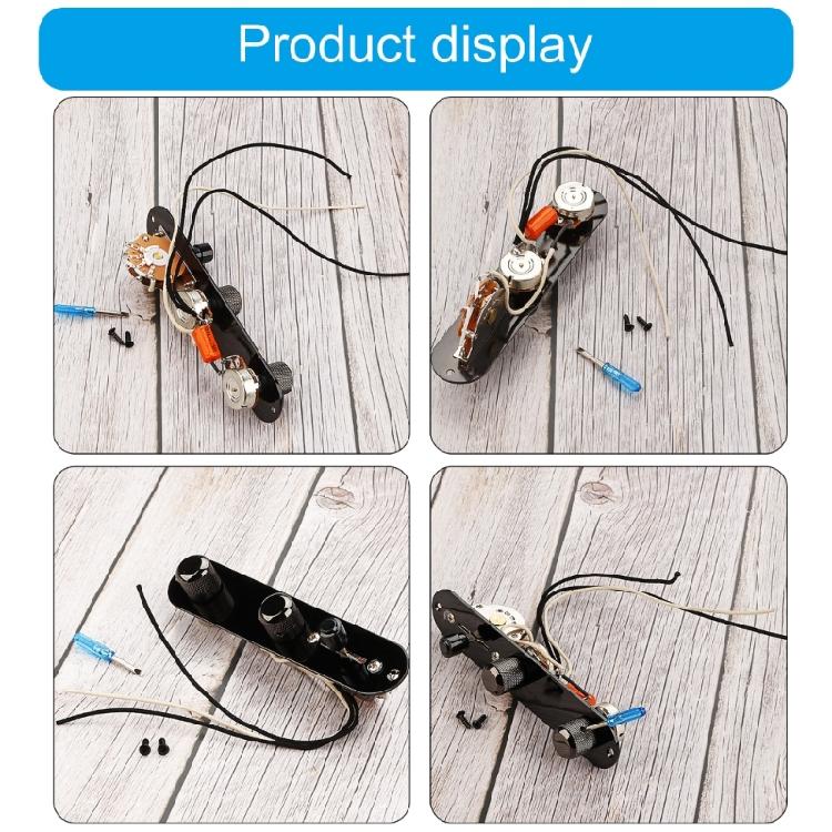 3 Way Wired Loaded Control Plate with Switch Prewired Guitar Switch Control Plate Electric Guitar Replacement Part