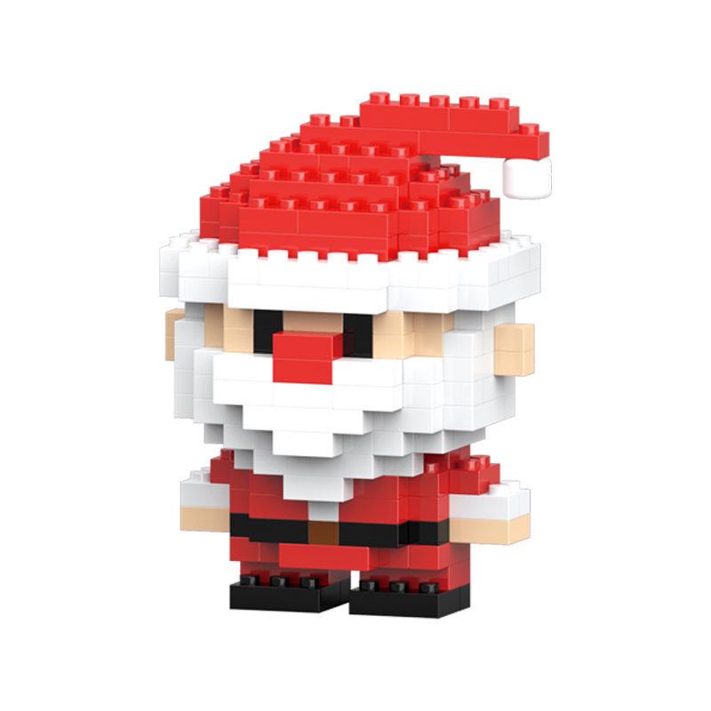 Children's Christmas Building Blocks Toy - Santa Claus, Snowman, and Tree