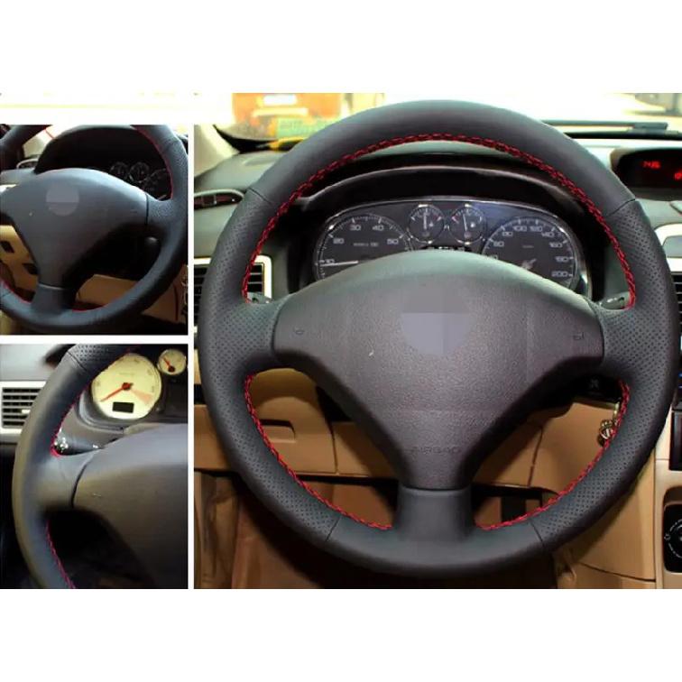 Nähen   Leder Auto Lenkradbezug Auto Zubehör Für  Peugeot 307