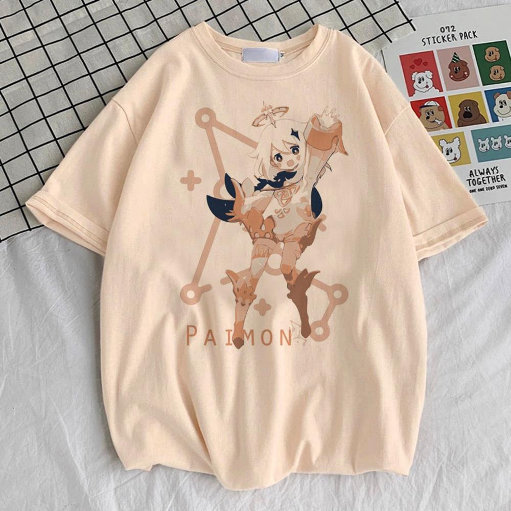 Genshin Impact t shirt female streetwear anime Graphic kawaii Psychedelic shirt University Pop Culture Psychedelic Punk Pastel