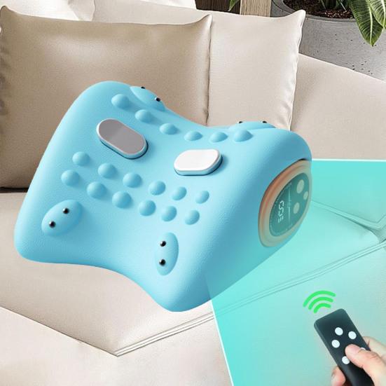 Cervical Massage Pillow Ergonomic Neck Massager with 3 Modes Wave Vibration Heat Therapy Adjustable Temperature Muscle Relaxation Pillow