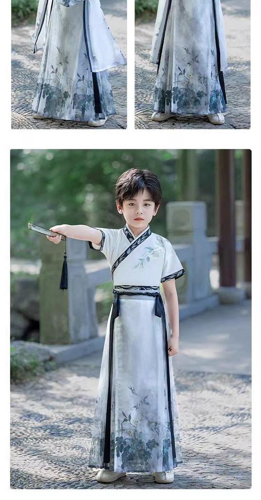 Boys' Autumn Ming Dynasty Style Hanfu: Ancient Chinese Tang Suit for Young Masters