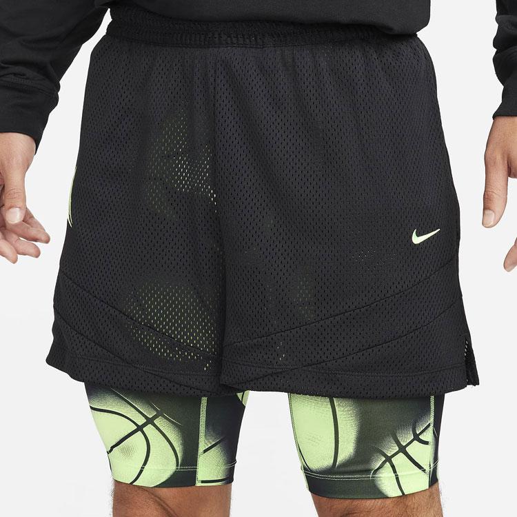 Nike Pattern Print Quick-Dry Two-In-One Sports Basketball Shorts Men Shorts Black FQ1023-010