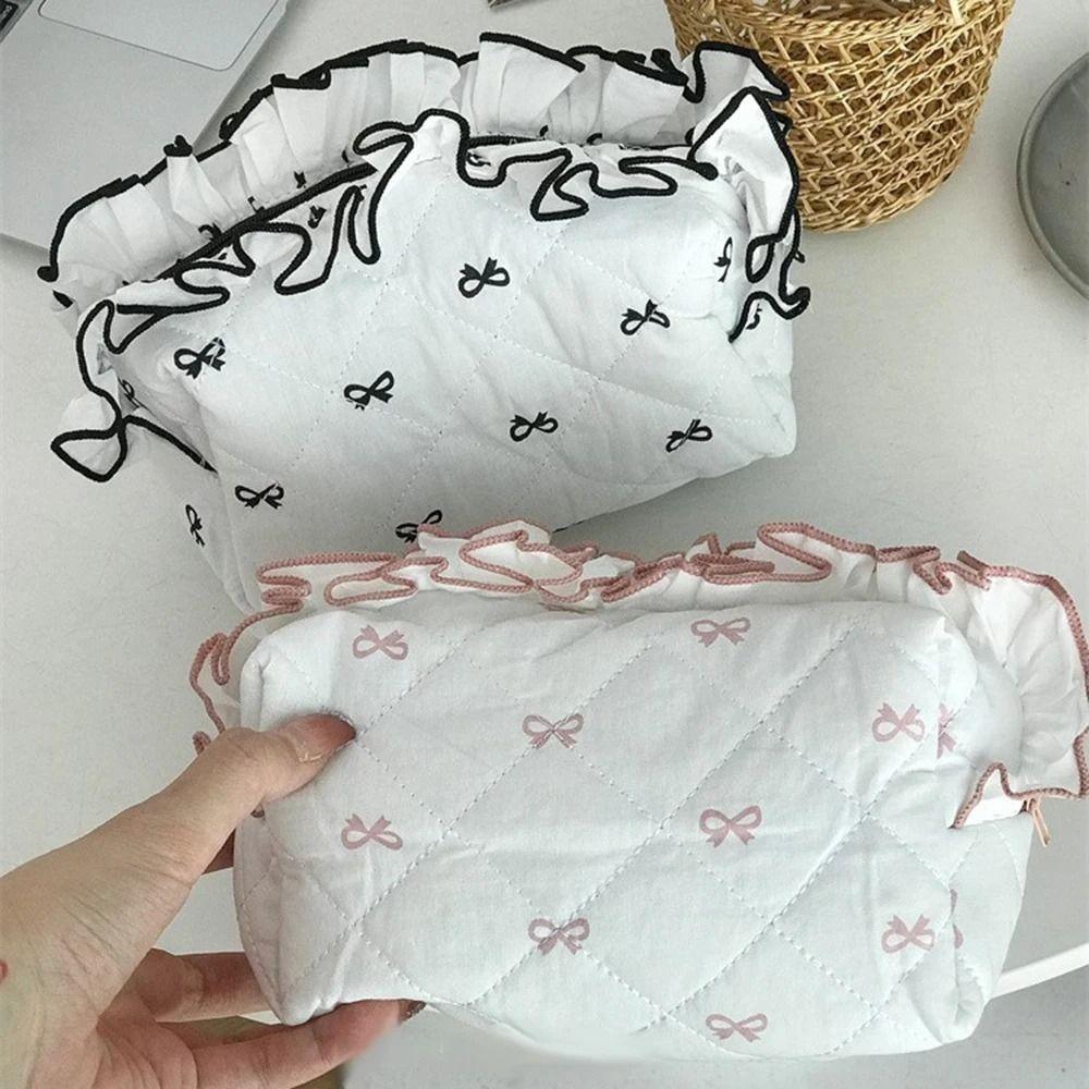 Flounce Stationery Storage Bag INS Makeup Lipstick Bag Creative Large Capacity Pen Case Kids