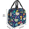 Cartoon Dinosaur Insulated Lunch Bags with Pocket Reusable Cooler Thermal Lunch Box for Boys Girls School Picnic Beach