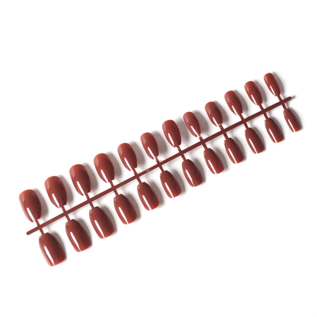 Packung mit 24 Kurzen Ballerina Sicheren Kratzfesten Sarg Falschnägeln Französischer Stil DIY Anmutige Persönlichkeit Acrylnagel