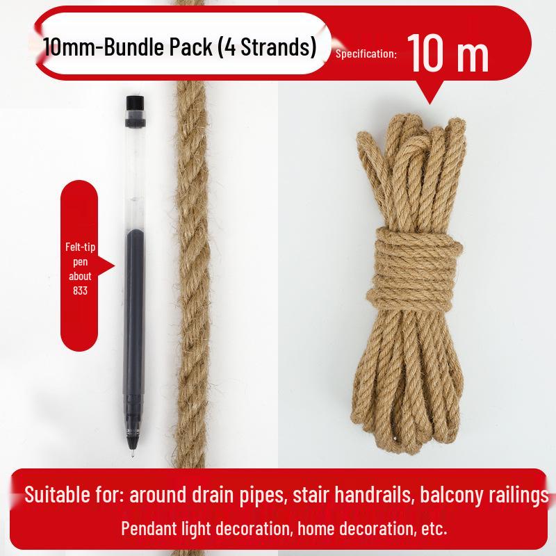 Hemp Rope: Handmade Thick String for DIY Weaving, Cat Scratching, Photo Wall Decor