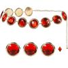 Red Gem Waist Belt Cosplay Stone Chain Western Belt Adjustable Halloween Rhinestone Belt Costume Accessories for Props