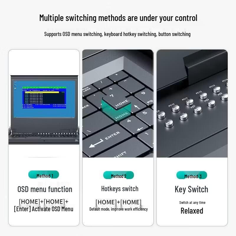 MT-viki 8-Port HDMI KVM Switch with 17-inch Integrated LED Display