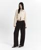 Kyuliti C Double Loop Wide Wool Slacks_Brown