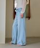 The Ello Strap Point Denim Pants (Light Blue)