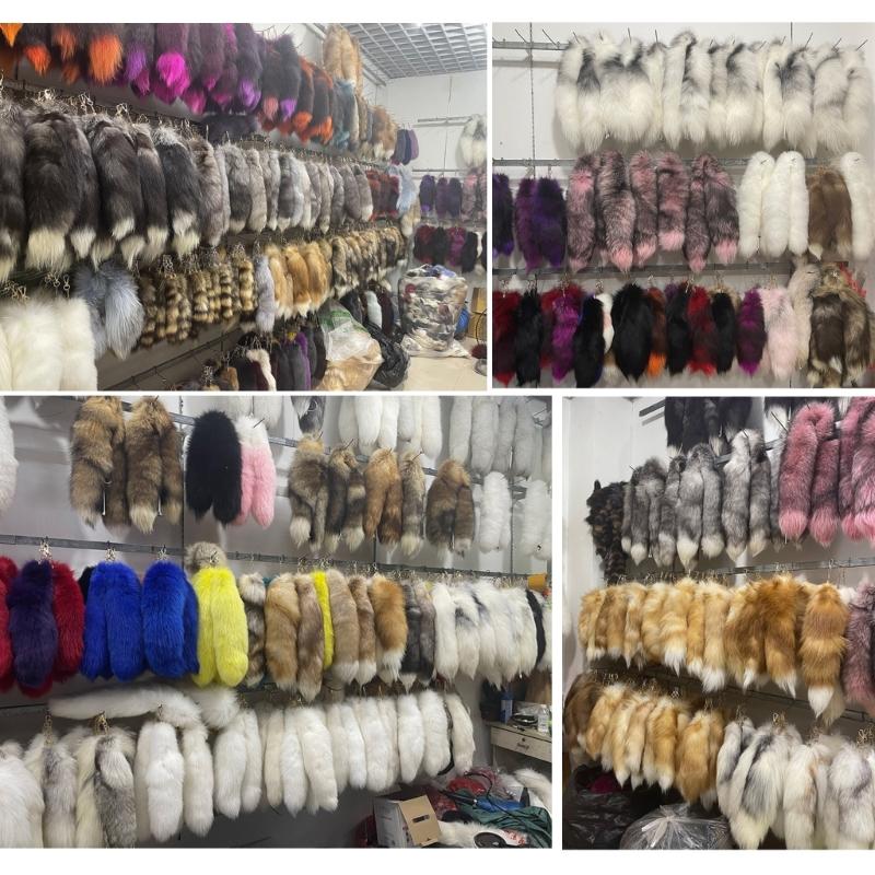 Imitation Furs Foxes Tail Keychain Pendant Toy Car Key Pendant Keyring for Car Keys Bag Backpack Decor Kids Toy Gift