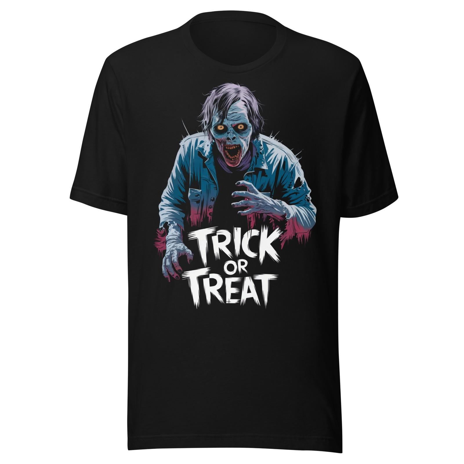 Trick Or Treat Horror Scary October 31st Zombie Spooky Halloween Party T-Shirt S разноцветный
